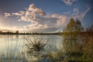 The river IJssel in Autumn colours.