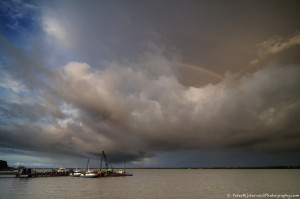 Rainbow over the Suriname river